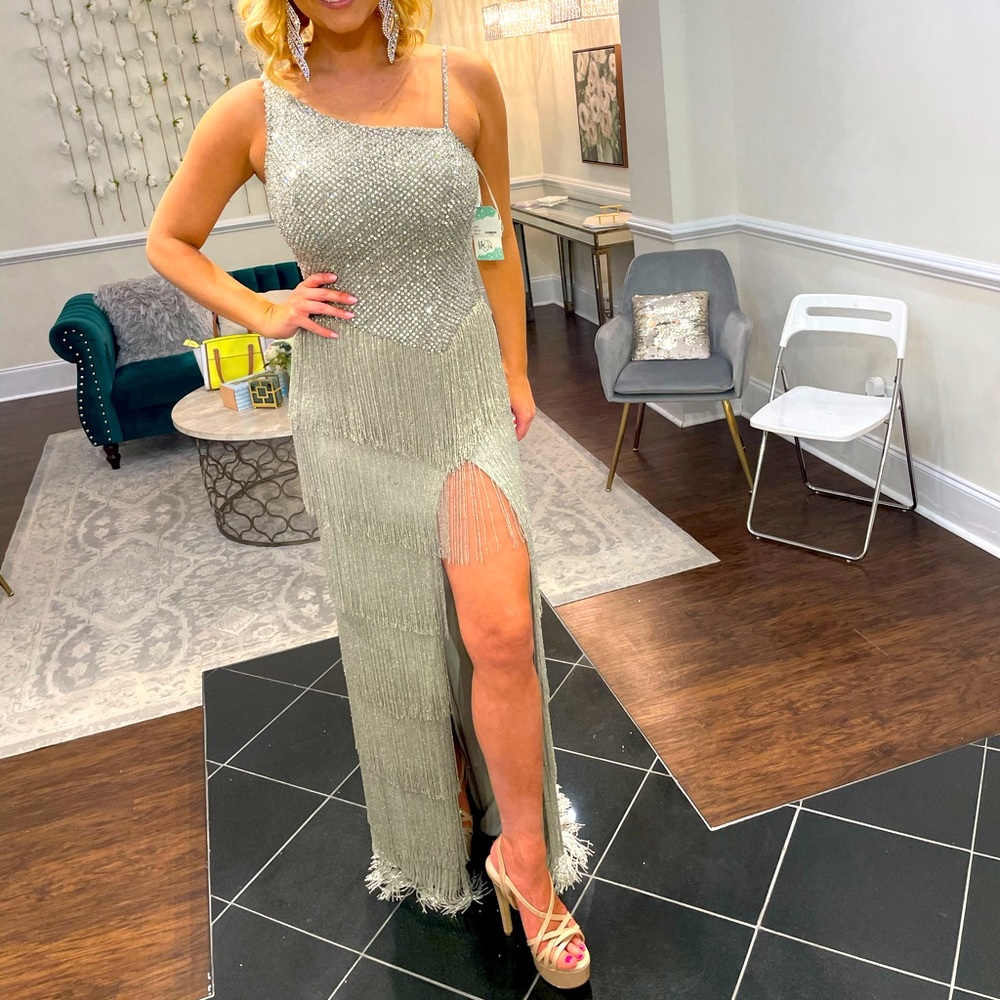 Silver Couture Sherri Hill Dress (Worn Twice)
